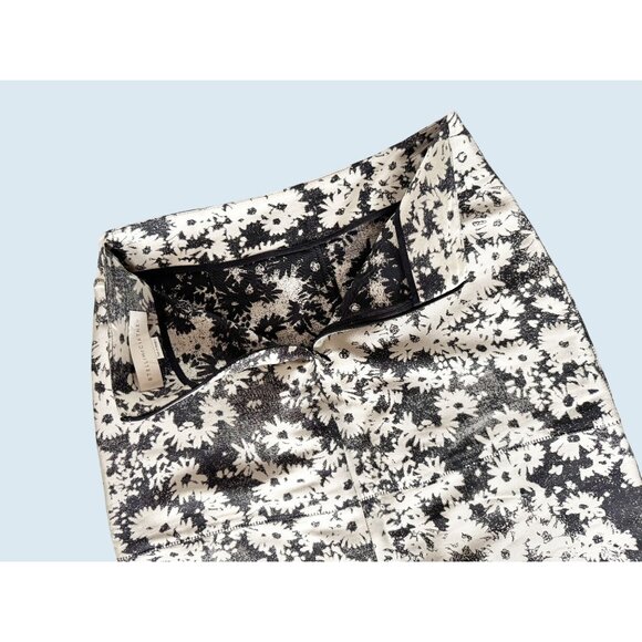 STELLA McCARTNEY Black & White Floral Print Pencil Skirt Size XS - Picture 5 of 7
